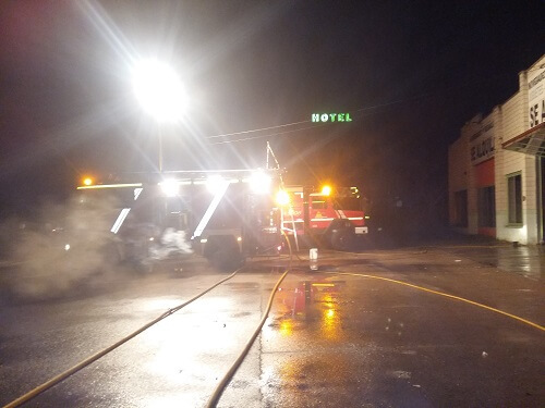 Incendio en nave-almacén en Carrión de Calatrava