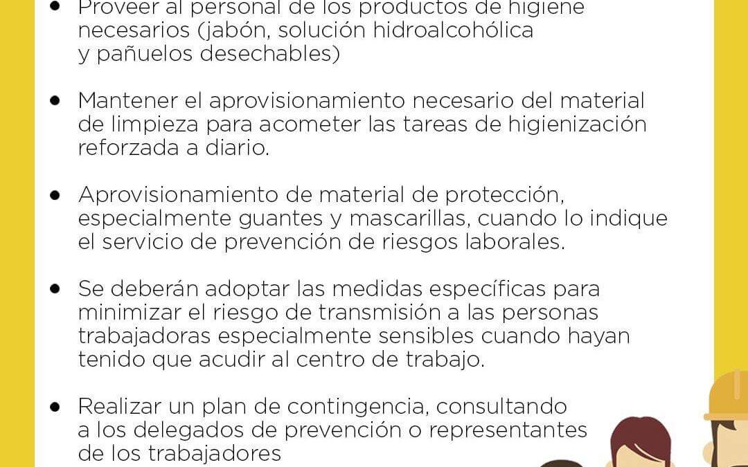 Guía de buenas prácticas en los centros de trabajo y cómo actuar en caso de tener síntomas de COVID-19