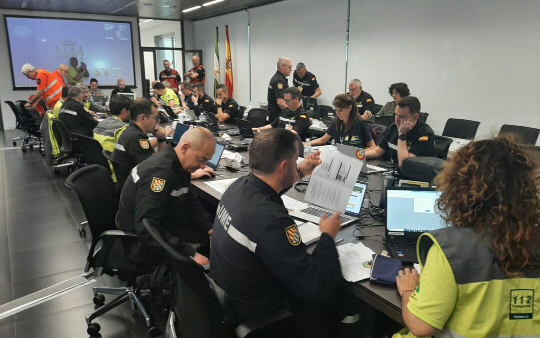 El SCIS de Ciudad Real se integra en el puesto de mando liderado por la UME que coordina la respuesta en el simulacro de seísmo nivel 3